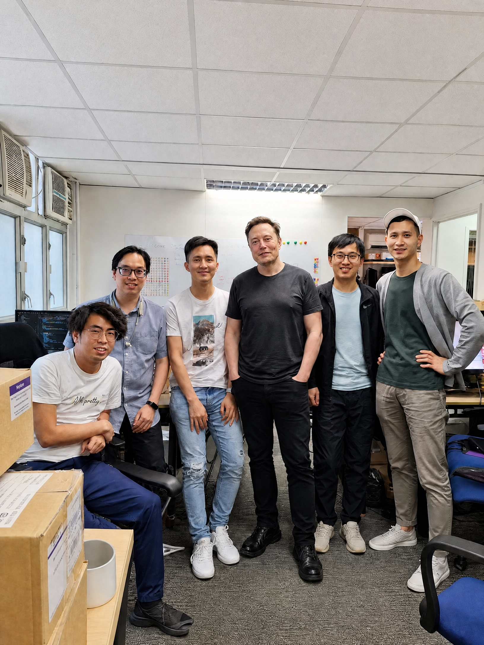 SEER Team with Elon Musk (AI-generated)